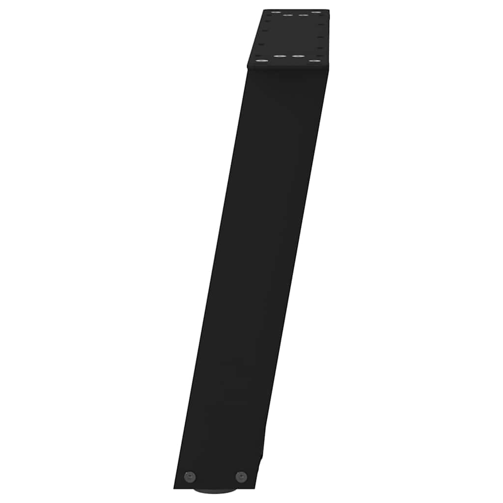 Pieds de table basse en U, 2 pièces, noir, 60 x (42-43) cm, acier - XIOS