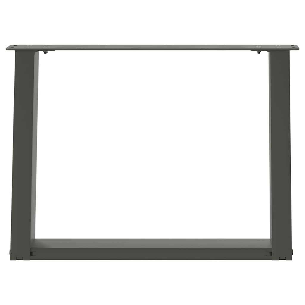 Pieds de table basse en U 2 pièces Anthracite 60 x (42-43) cm Acier - XIOS