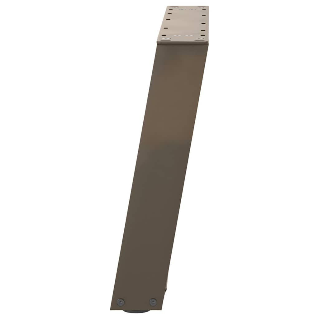 Pieds de table basse en U, 2 pièces, acier naturel, 60 x (42-43) cm - XIOS
