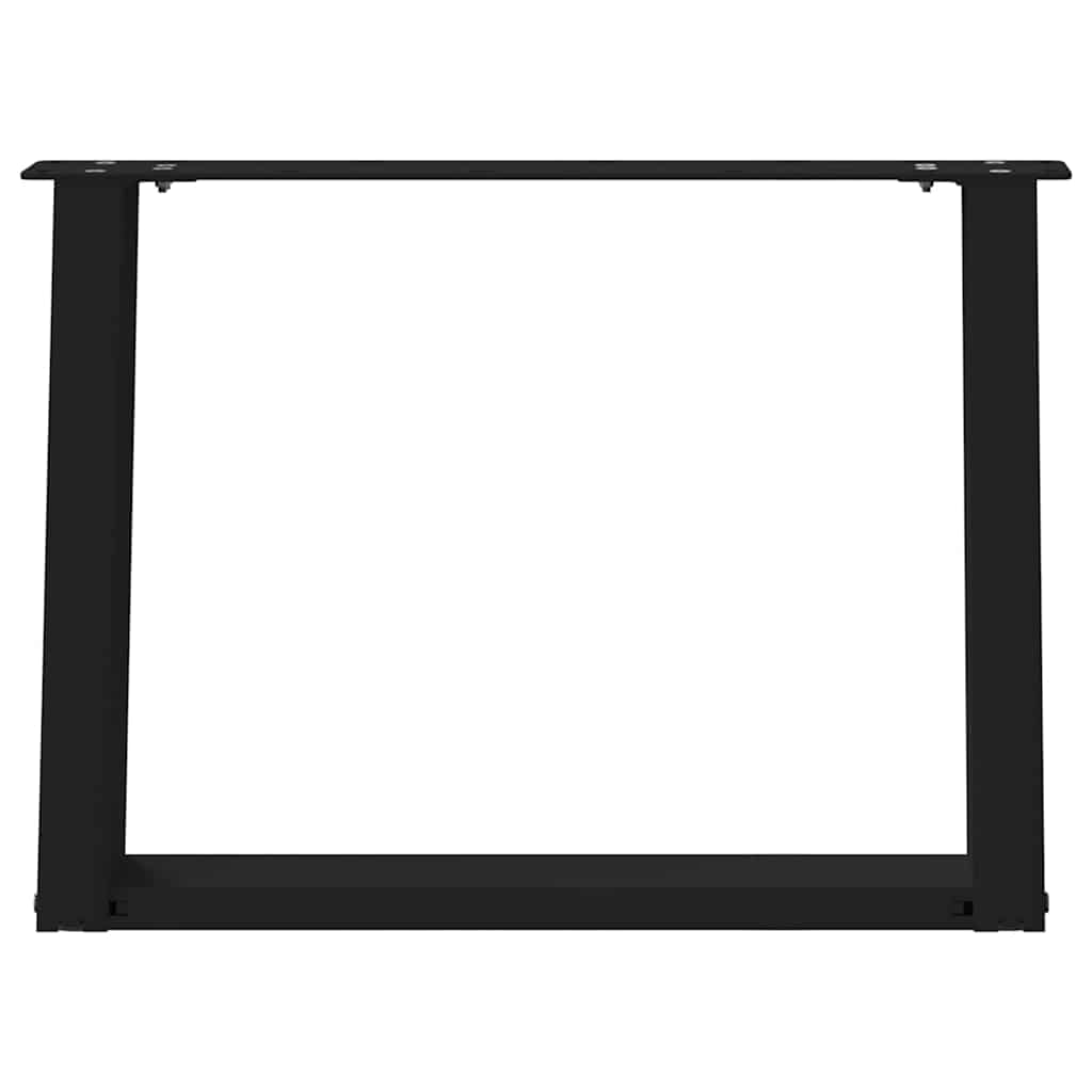 Pieds de table basse en U 2 pièces Noir 70 x (42-43) cm Acier - XIOS