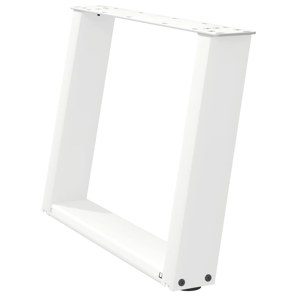 Pieds de table basse en U, 2 pièces, blanc, 70 x (42-43) cm, acier - XIOS