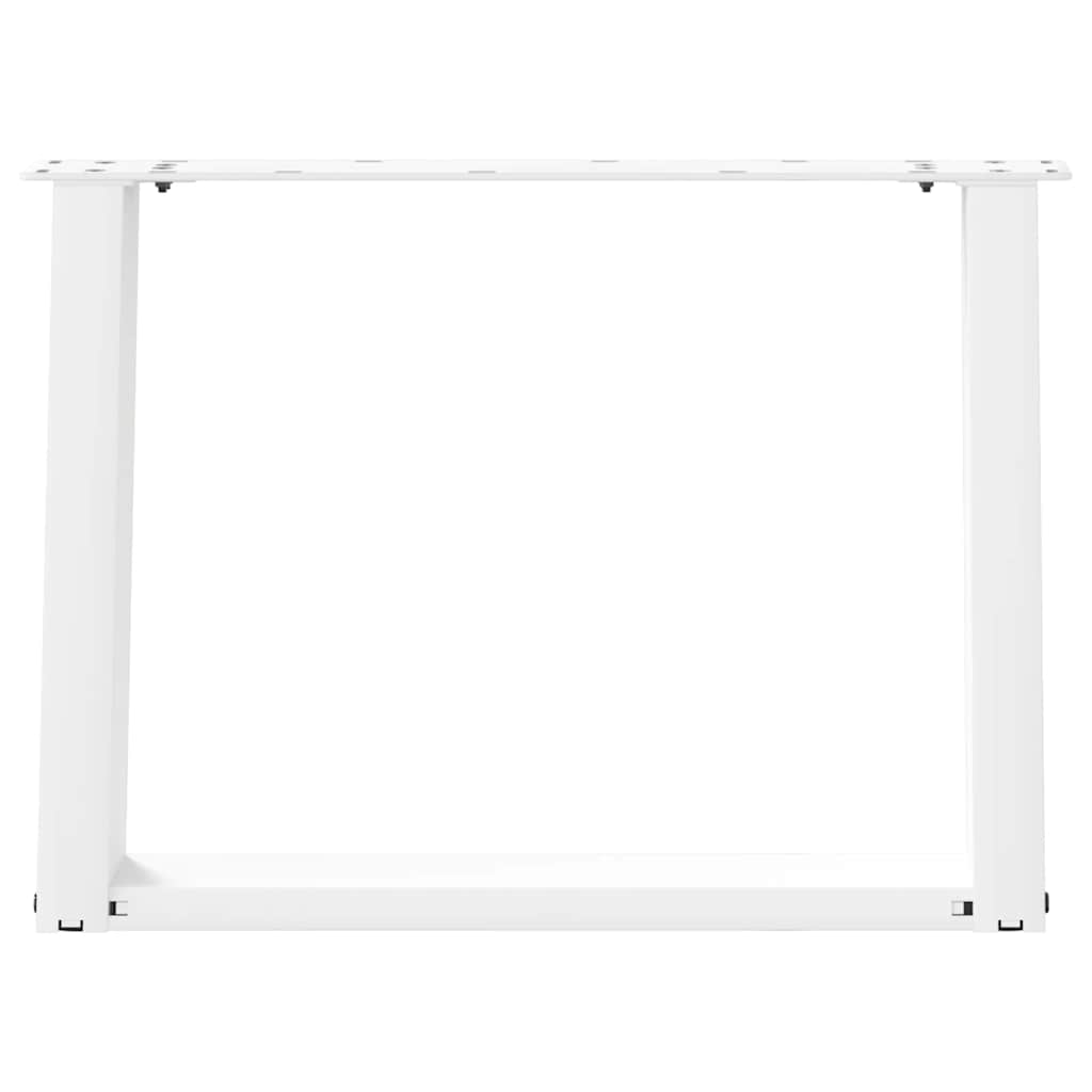 Pieds de table basse en U, 2 pièces, blanc, 70 x (42-43) cm, acier - XIOS