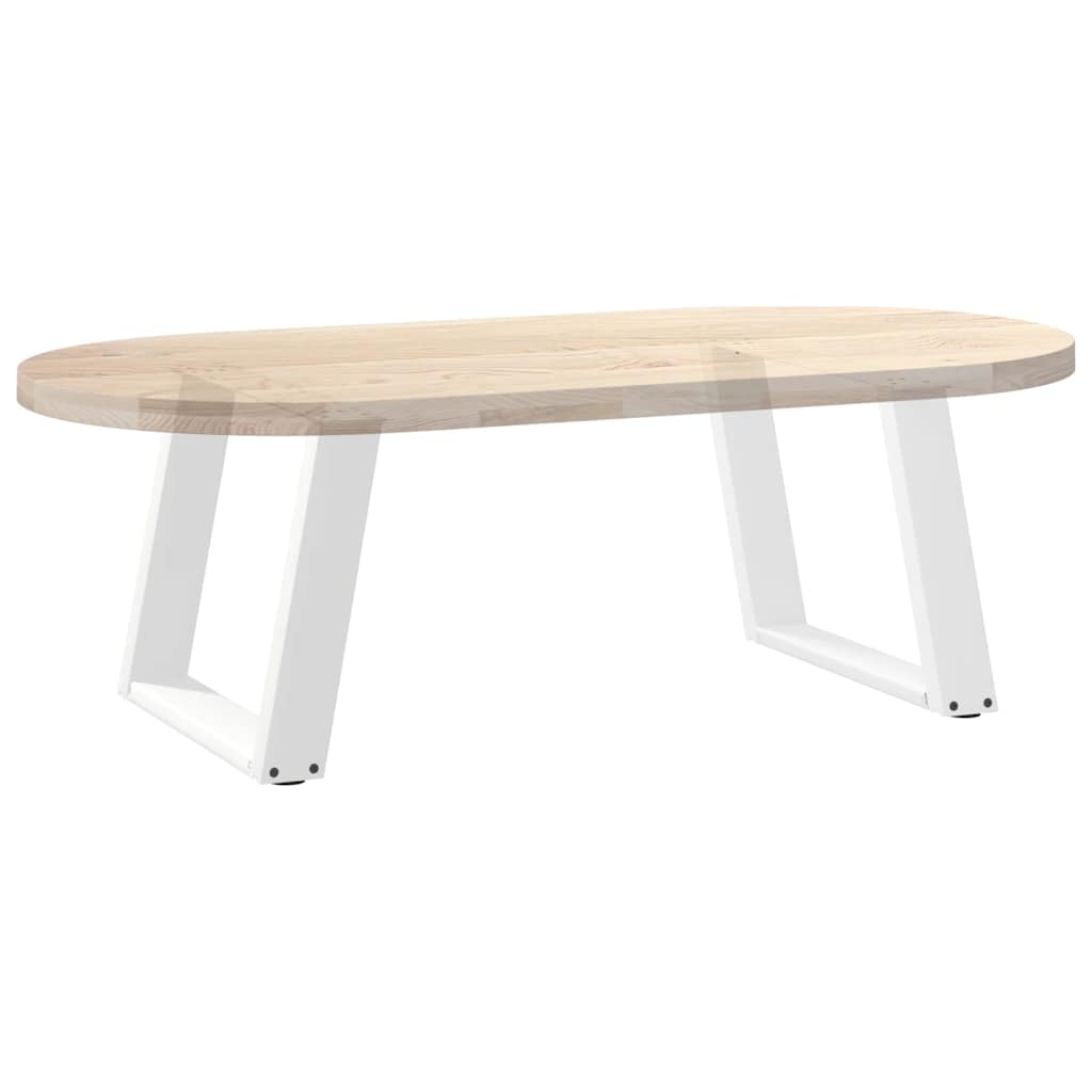 Pieds de table basse en U, 2 pièces, blanc, 70 x (42-43) cm, acier - XIOS