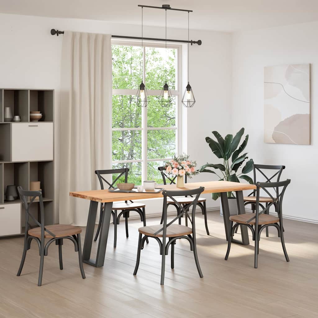 Pieds de table console en U, 2 pièces, anthracite, 28 x (72-73) cm, acier - XIOS