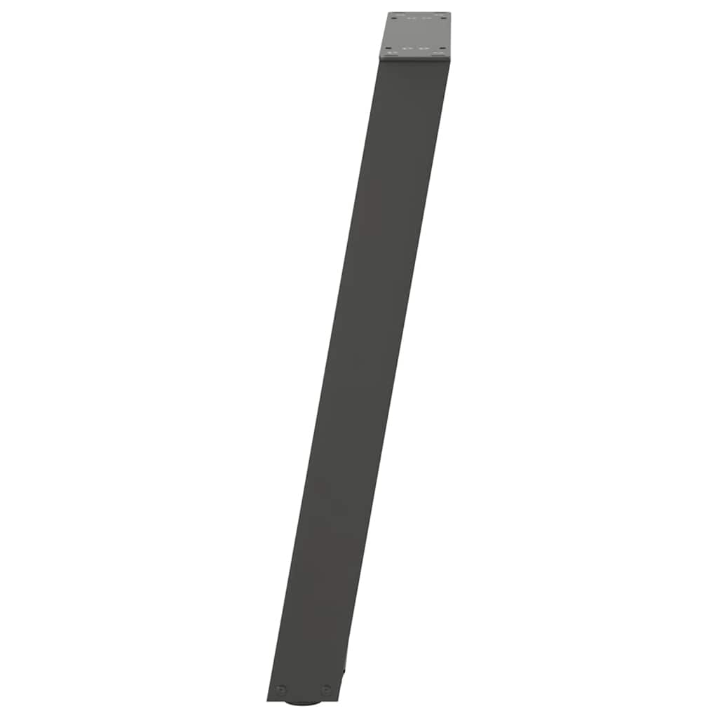 Pieds de table console en U, 2 pièces, anthracite, 28 x (72-73) cm, acier - XIOS