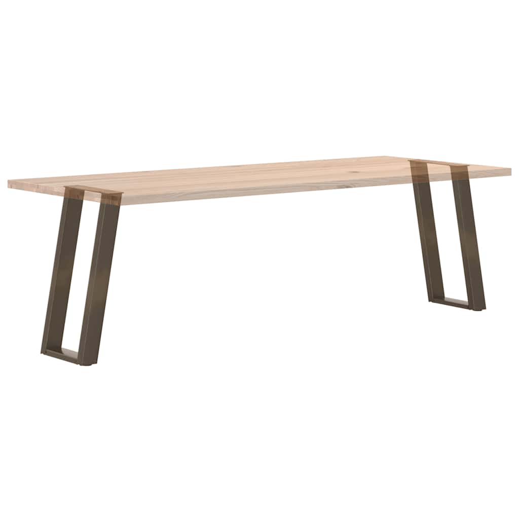 Pieds de table console en U, 2 pièces, acier naturel, 28 x (72-73) cm - XIOS