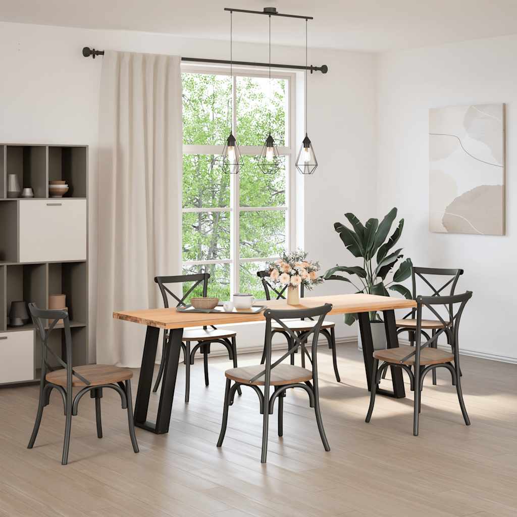 Pieds de table console en U, 2 pièces, noir, 38 x (72-73) cm, acier - XIOS