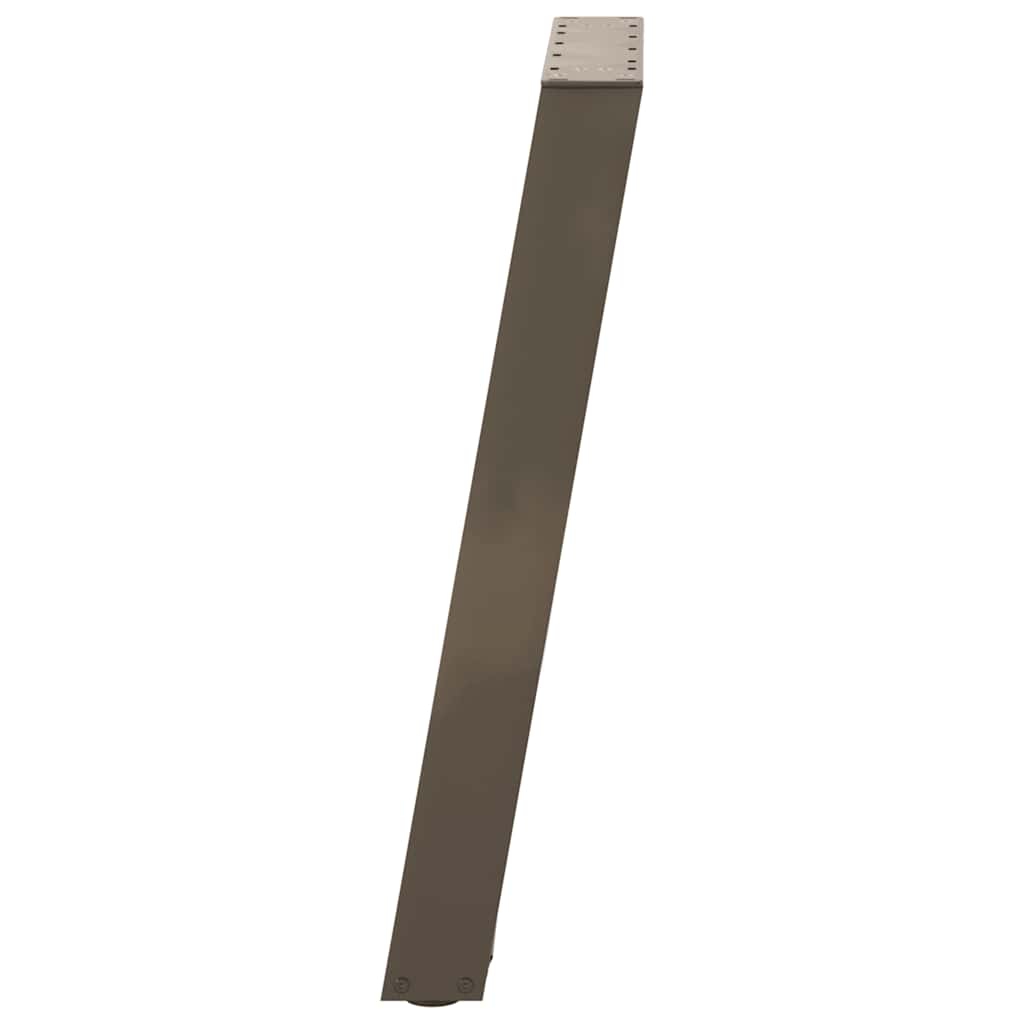 Pieds de table console en U, 2 pièces, acier naturel, 38 x (72-73) cm - XIOS