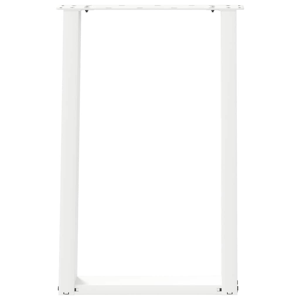 Pieds de table à manger en U 2 pièces Blanc 60 x (72-73) cm Acier - XIOS