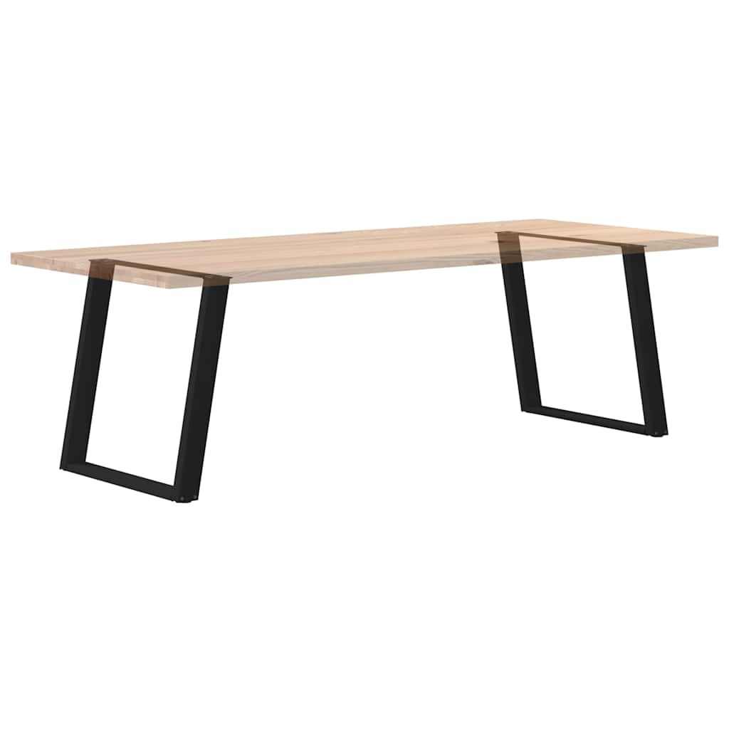 Pieds de table à manger en U 2 pièces Noir 70 x (72-73) cm Acier - XIOS