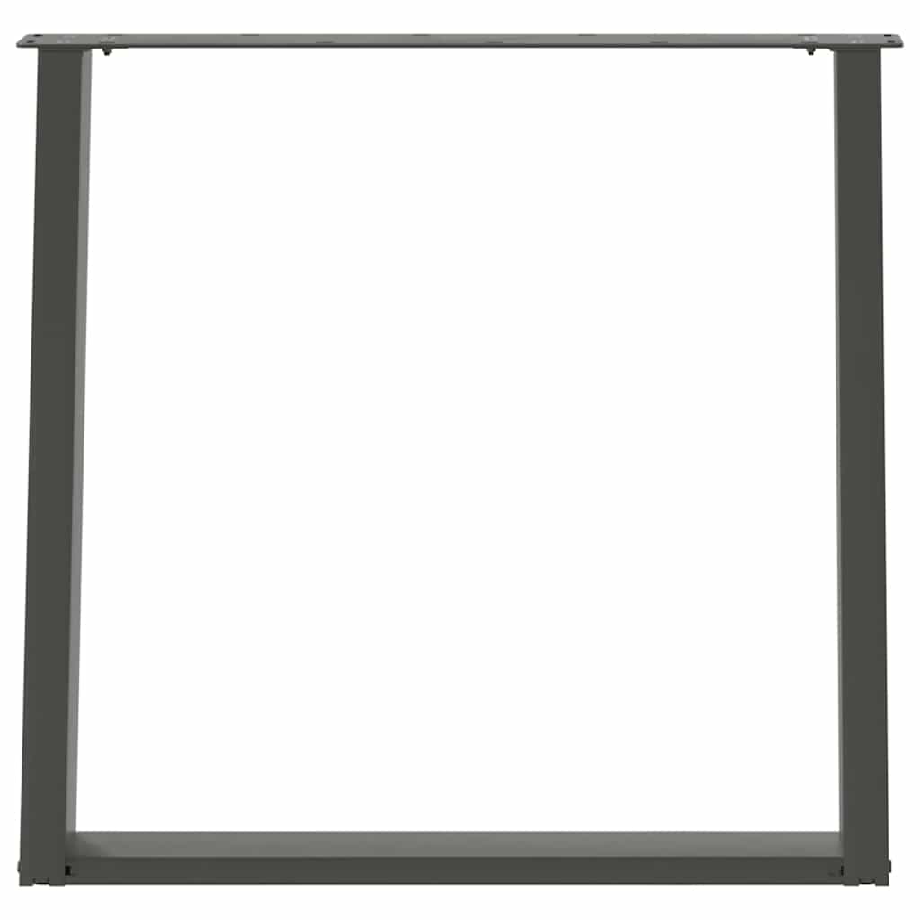 Pieds de table à manger en U 2 pièces Anthracite 70 x (72-73) cm Acier - XIOS