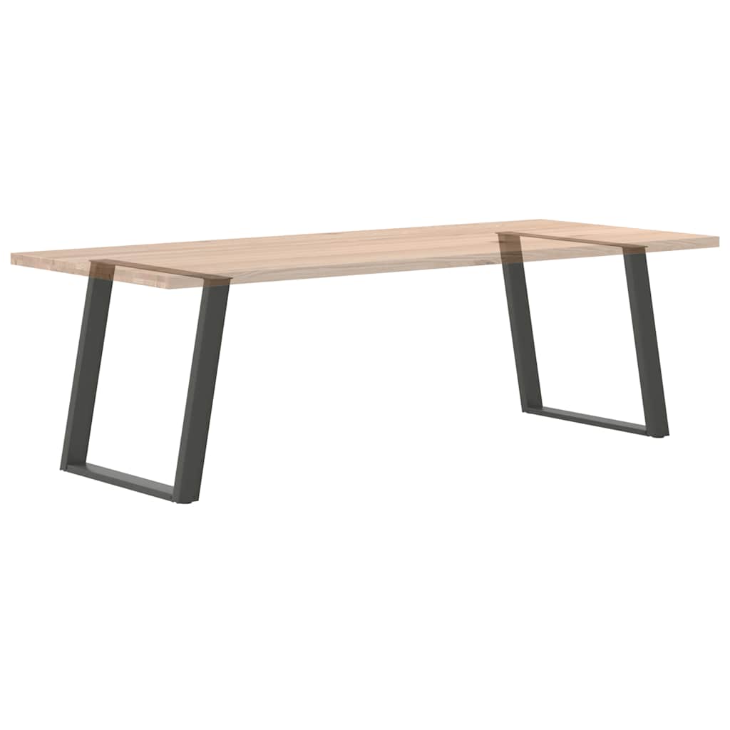 Pieds de table à manger en U 2 pièces Anthracite 70 x (72-73) cm Acier - XIOS