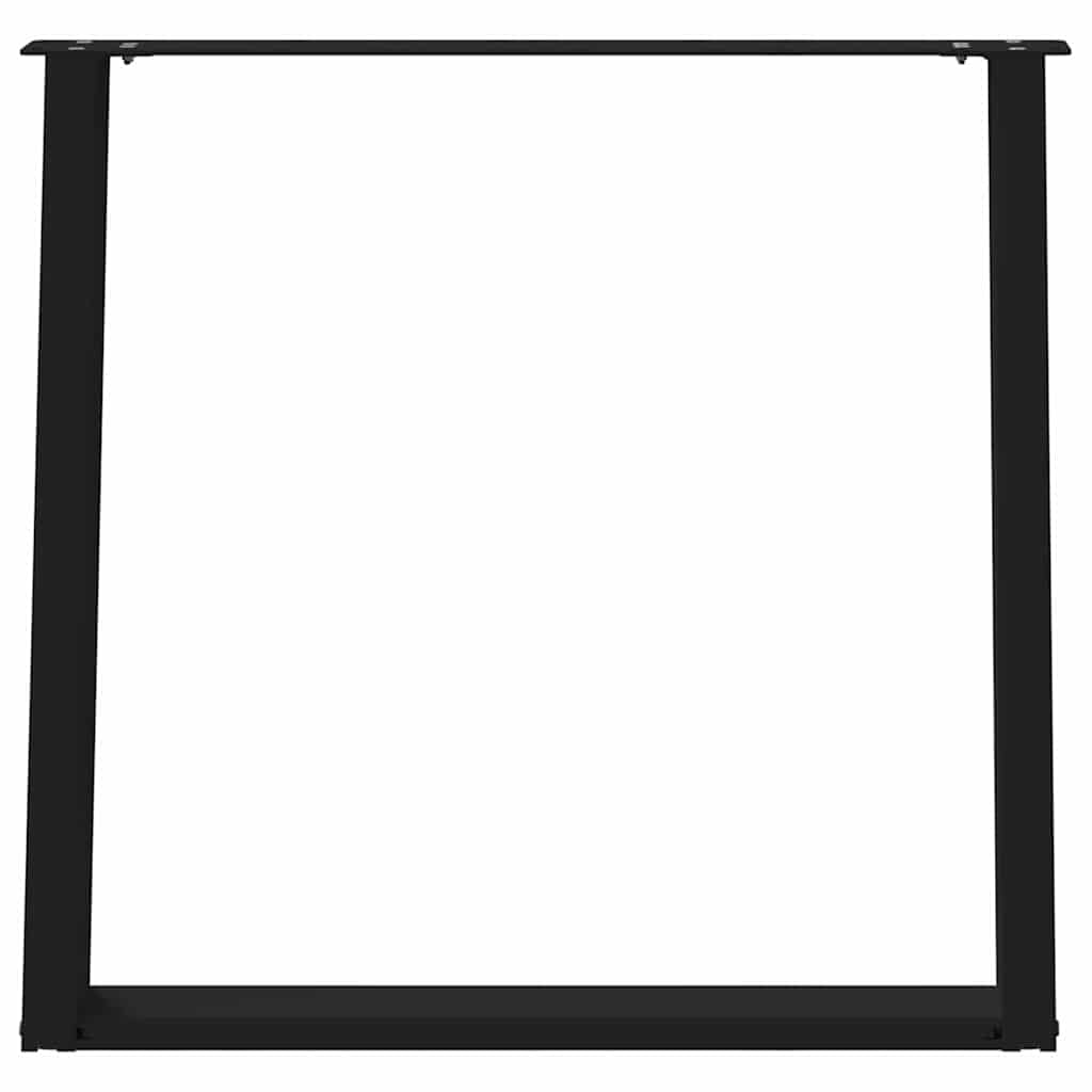 Pieds de table à manger en U 2 pièces Noir 80 x (72-73) cm Acier - XIOS