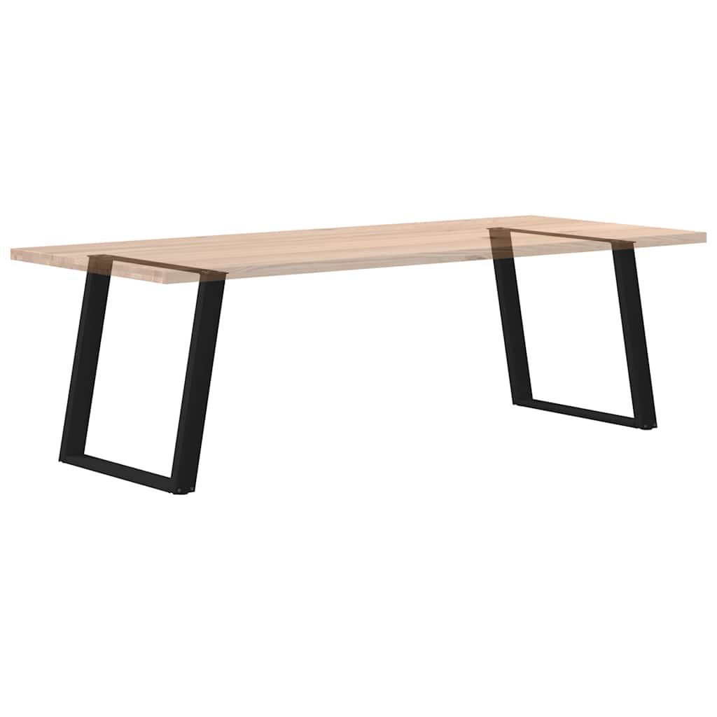Pieds de table à manger en U 2 pièces Noir 80 x (72-73) cm Acier - XIOS