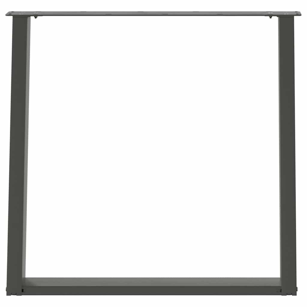 Pieds de table à manger en U 2 pièces Anthracite 80 x (72-73) cm Acier - XIOS
