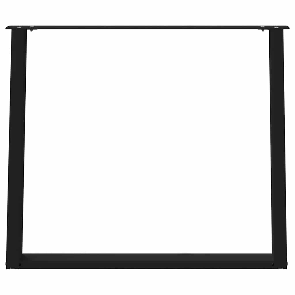 Pieds de table à manger en U 2 pièces Noir 90 x (72-73) cm Acier - XIOS