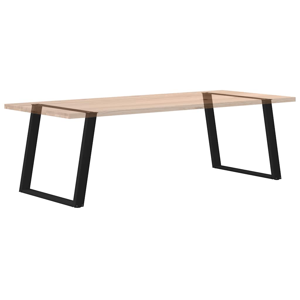 Pieds de table à manger en U 2 pièces Noir 90 x (72-73) cm Acier - XIOS