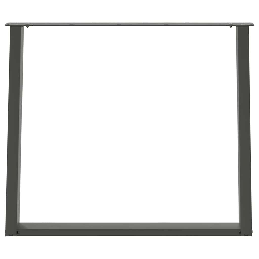Pieds de table à manger en U 2 pièces Anthracite 90 x (72-73) cm Acier - XIOS