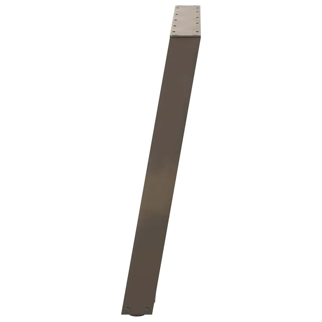 Pieds de table à manger en forme de U, 2 pièces, acier naturel, 90 x (72-73) cm - XIOS