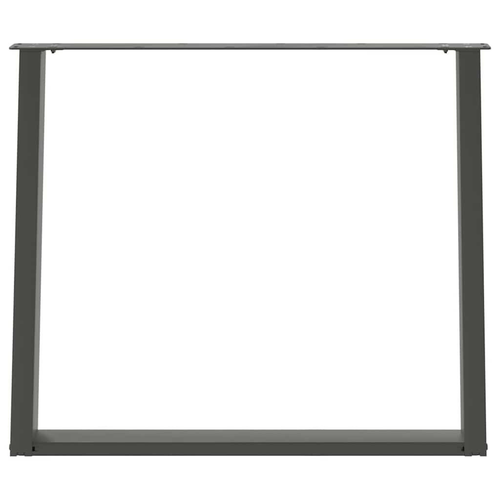Pieds de table à manger en U 2 pièces Anthracite 100 x (72-73) cm Acier - XIOS