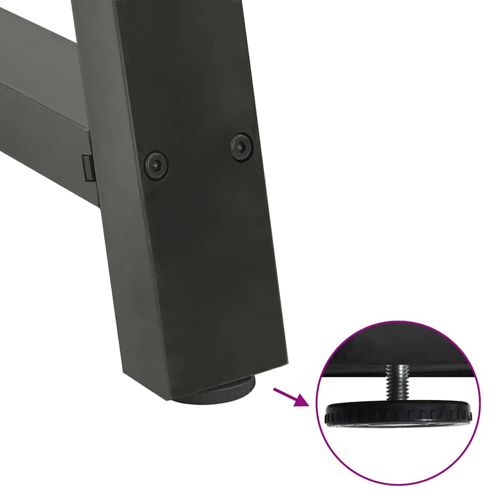 Pieds de table basse en forme de A 2 pièces Anthracite 30 x (30-31) cm Acier - XIOS