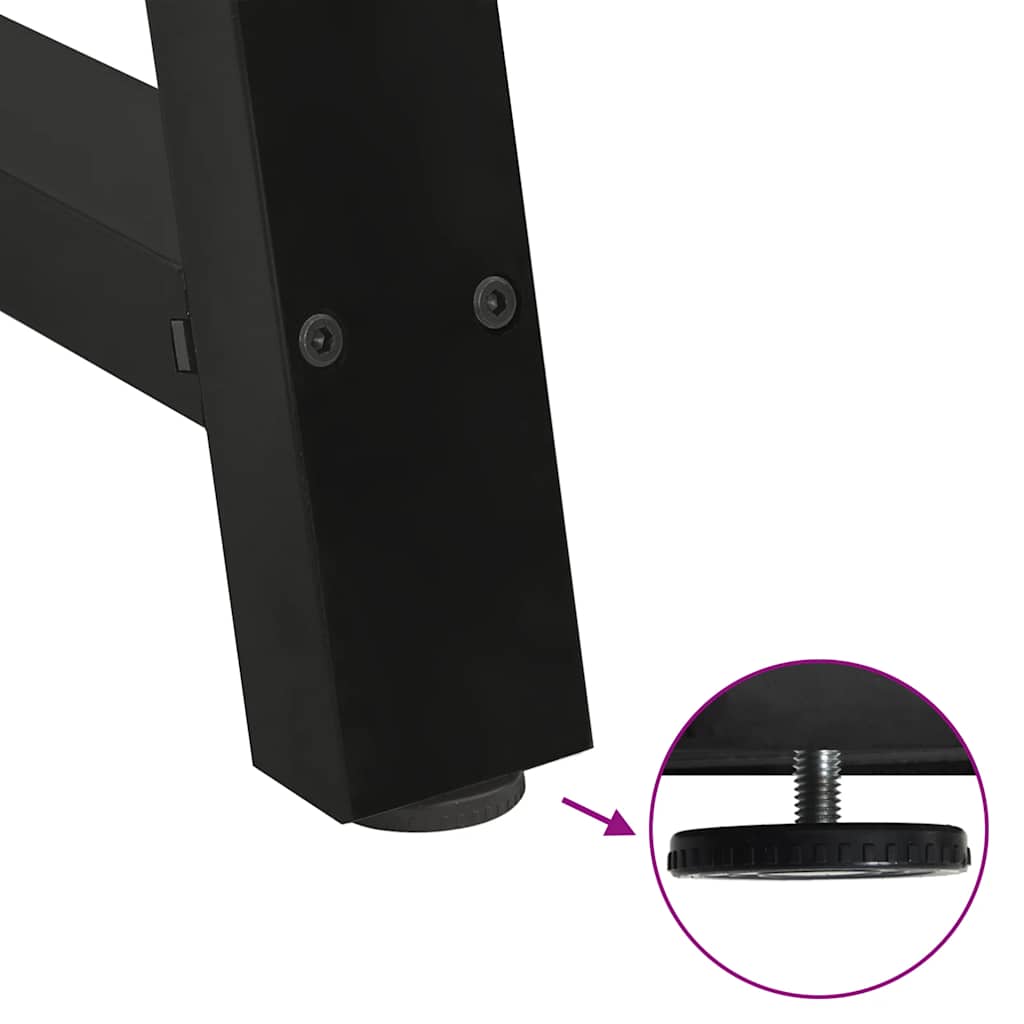 Pieds de table basse en forme de A, 2 pièces, noir, 40 x (30-31) cm, acier - XIOS