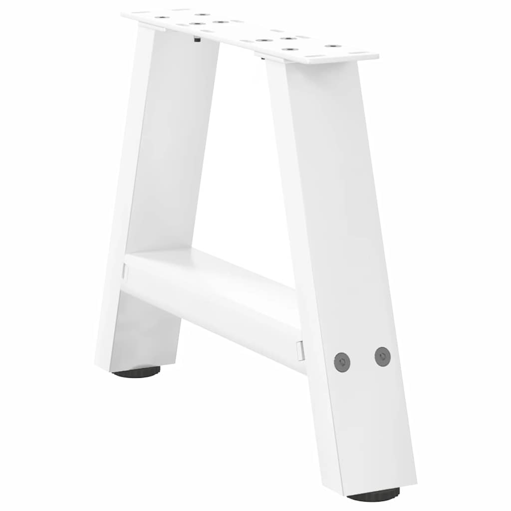 Pieds de table basse en forme de A, 2 pièces, blanc, 50 x (30-31) cm, acier - XIOS