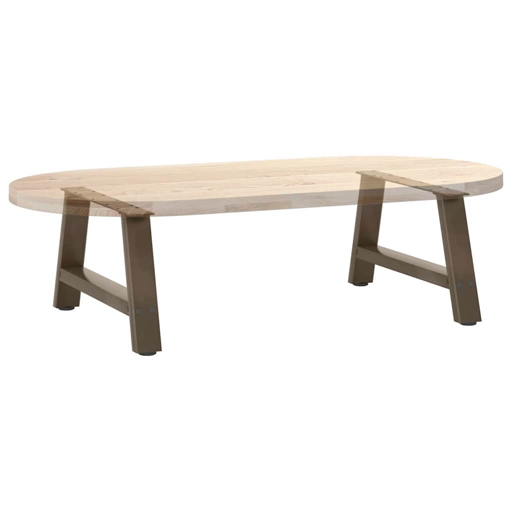 Pieds de table basse en forme de A, 2 pièces, 60 x (30-31) cm, acier - XIOS
