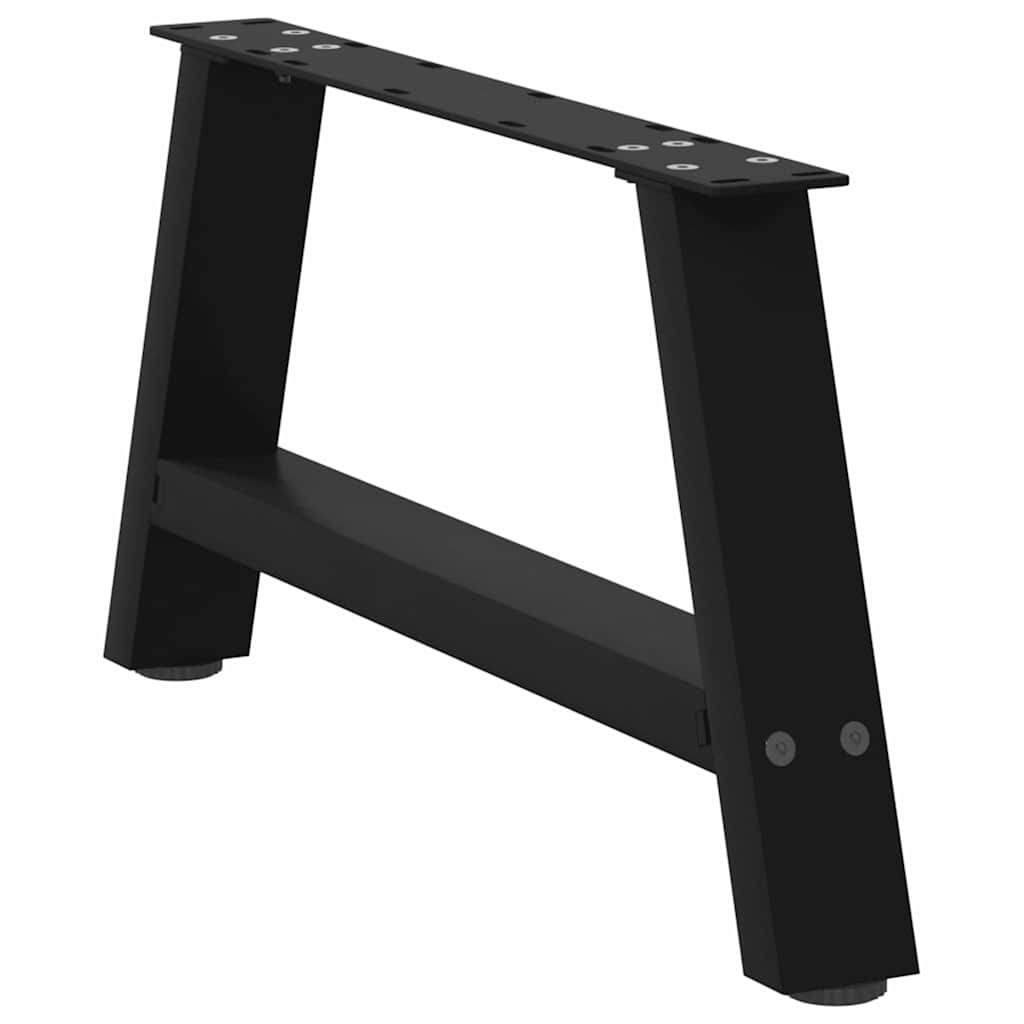 Pieds de table basse en forme de A, 2 pièces, noir, 70 x (30-31) cm, acier - XIOS