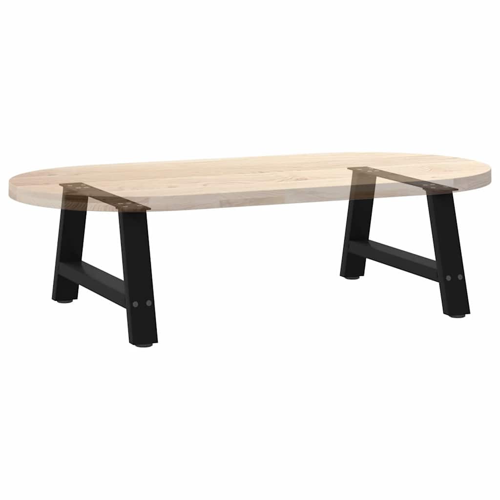 Pieds de table basse en forme de A, 2 pièces, noir, 70 x (30-31) cm, acier - XIOS