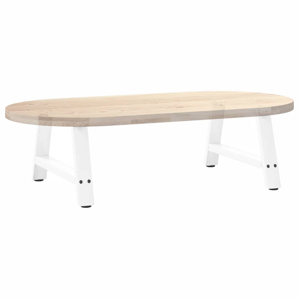 Pieds de table basse en forme de A, 2 pièces, blanc, 70 x (30-31) cm, acier - XIOS