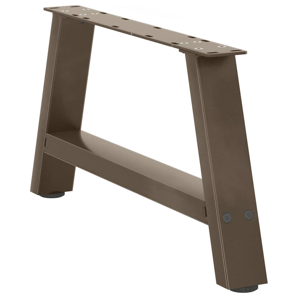Pieds de table basse en forme de A, 2 pièces, 70 x (30-31) cm, acier - XIOS