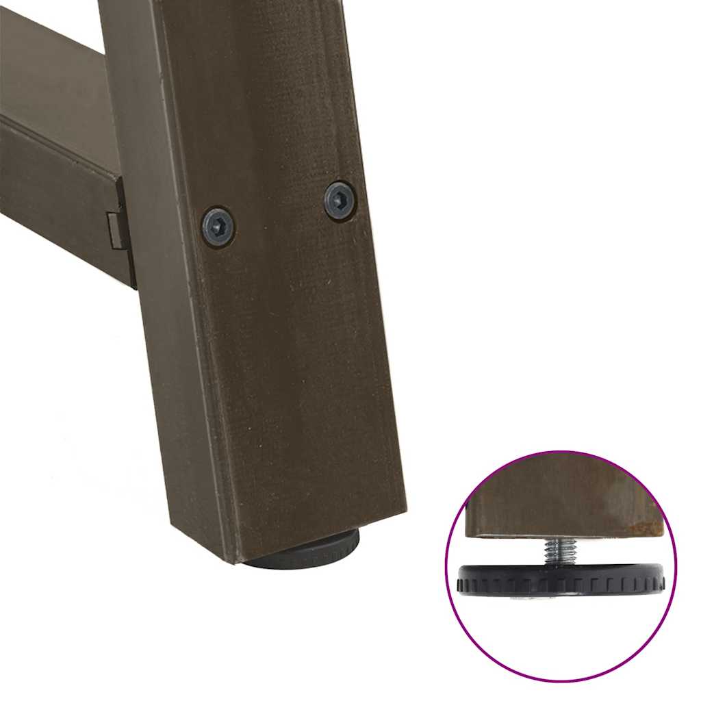 Pieds de table basse en forme de A, 2 pièces, 70 x (30-31) cm, acier - XIOS