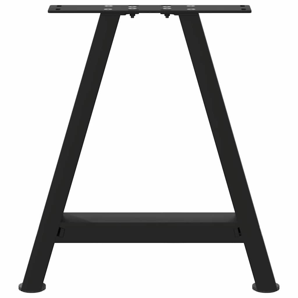 Pieds de table basse en forme de A, 2 pièces, noir, 50 x (42-43) cm, acier - XIOS