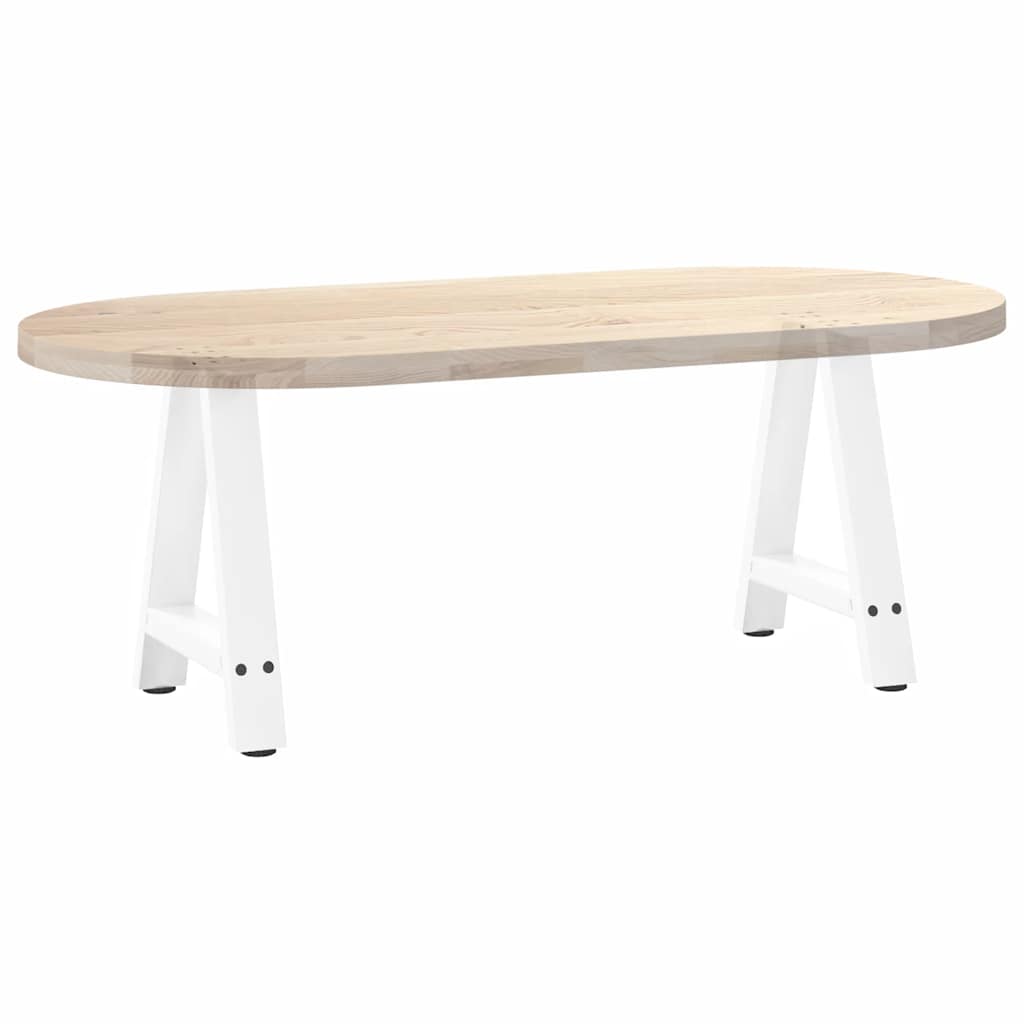 Pieds de table basse en forme de A, 2 pièces, blanc, 50 x (42-43) cm, acier - XIOS
