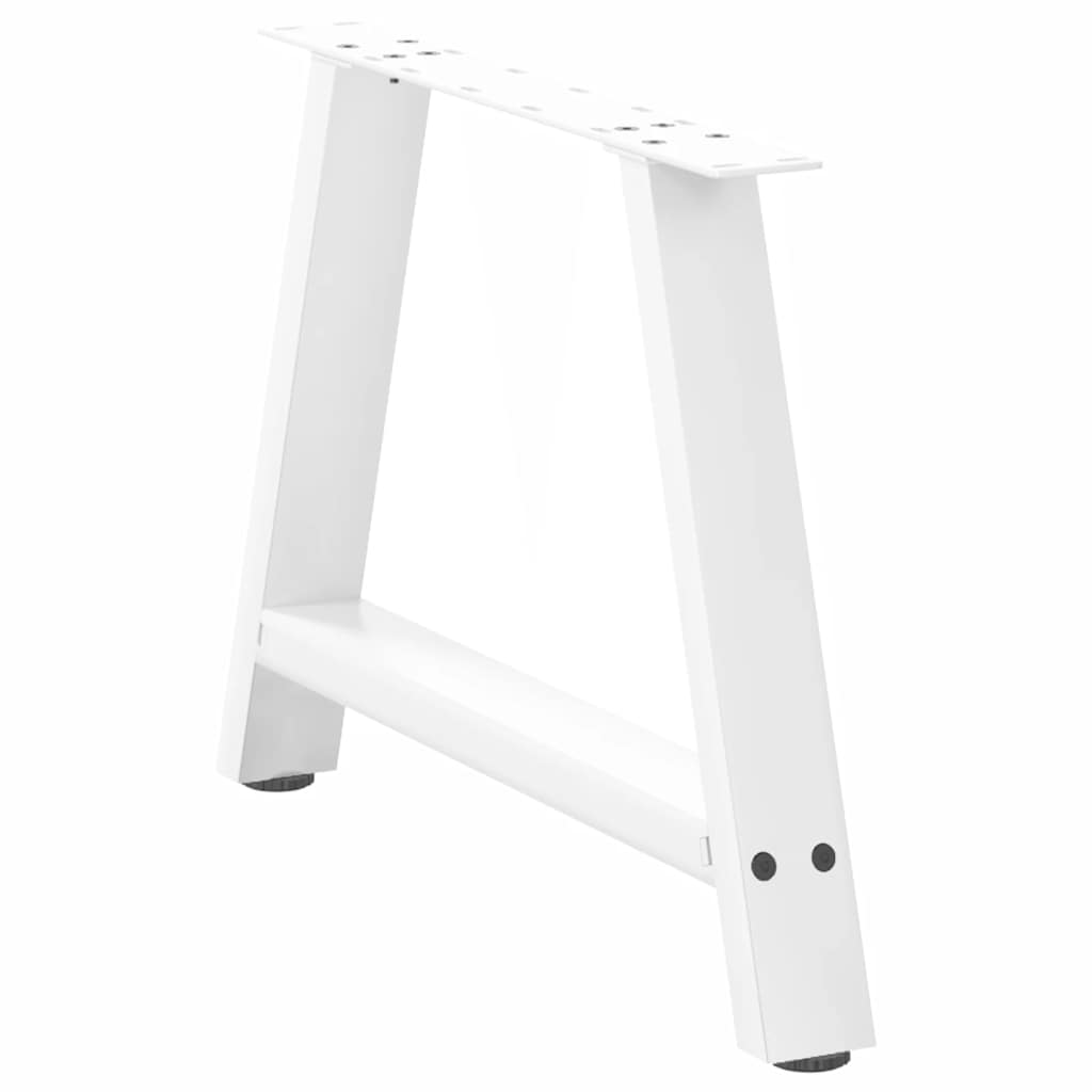 Pieds de table basse en forme de A, 2 pièces, blanc, 60 x (42-43) cm, acier - XIOS