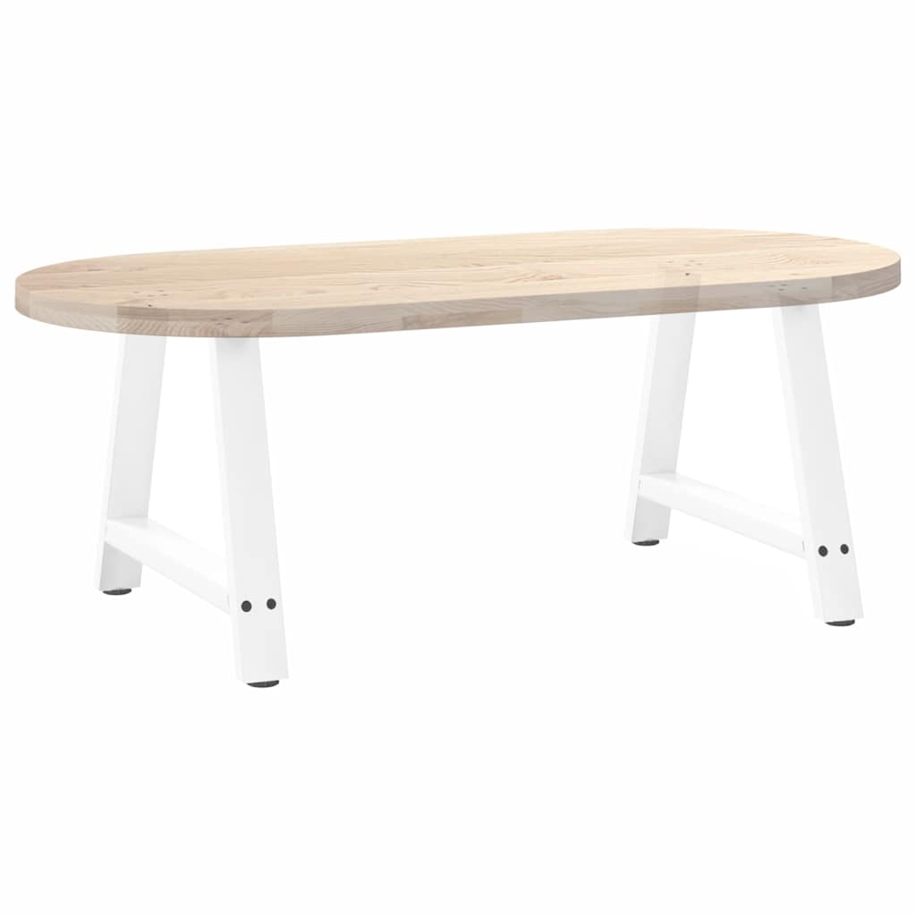 Pieds de table basse en forme de A, 2 pièces, blanc, 60 x (42-43) cm, acier - XIOS