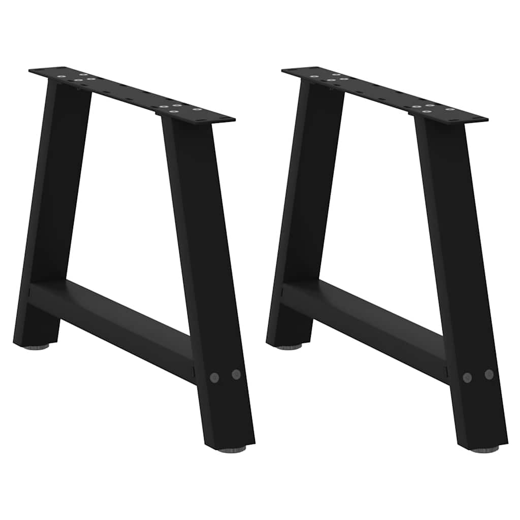 Pieds de table basse en forme de A, 2 pièces, noir, 70 x (42-43) cm, acier - XIOS