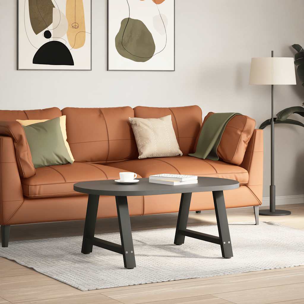 Pieds de table basse en forme de A, 2 pièces, noir, 70 x (42-43) cm, acier - XIOS