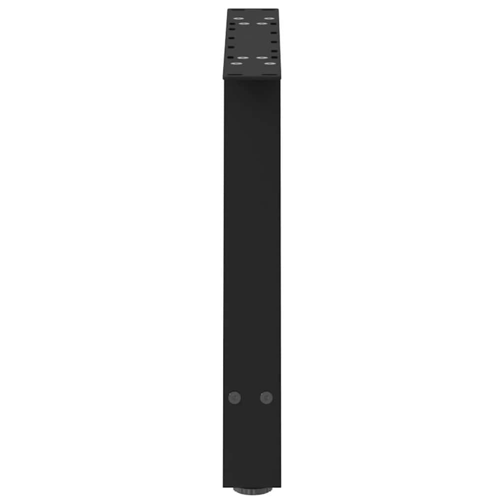 Pieds de table basse en forme de A, 2 pièces, noir, 70 x (42-43) cm, acier - XIOS