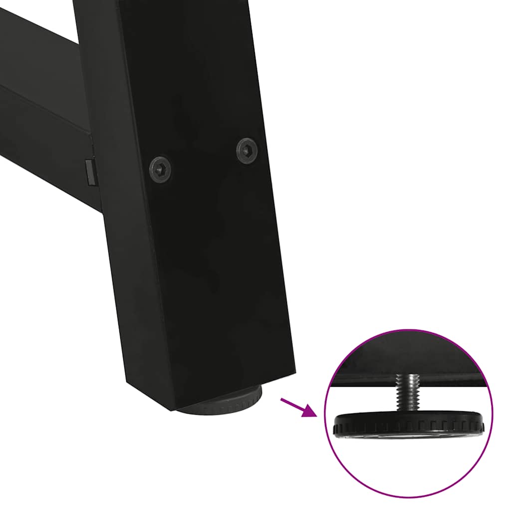 Pieds de table basse en forme de A, 2 pièces, noir, 70 x (42-43) cm, acier - XIOS