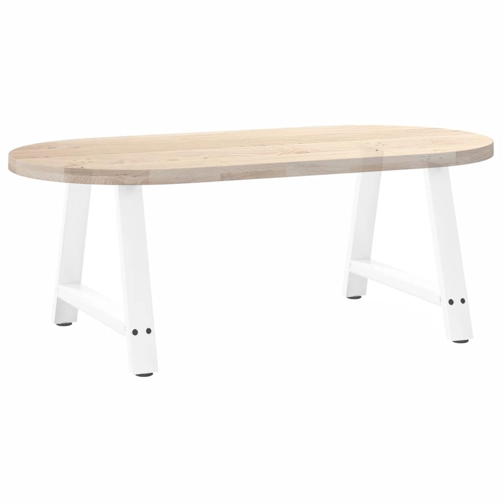 Pieds de table basse en forme de A 2 pièces Blanc 70 x (42-43) cm Acier - XIOS