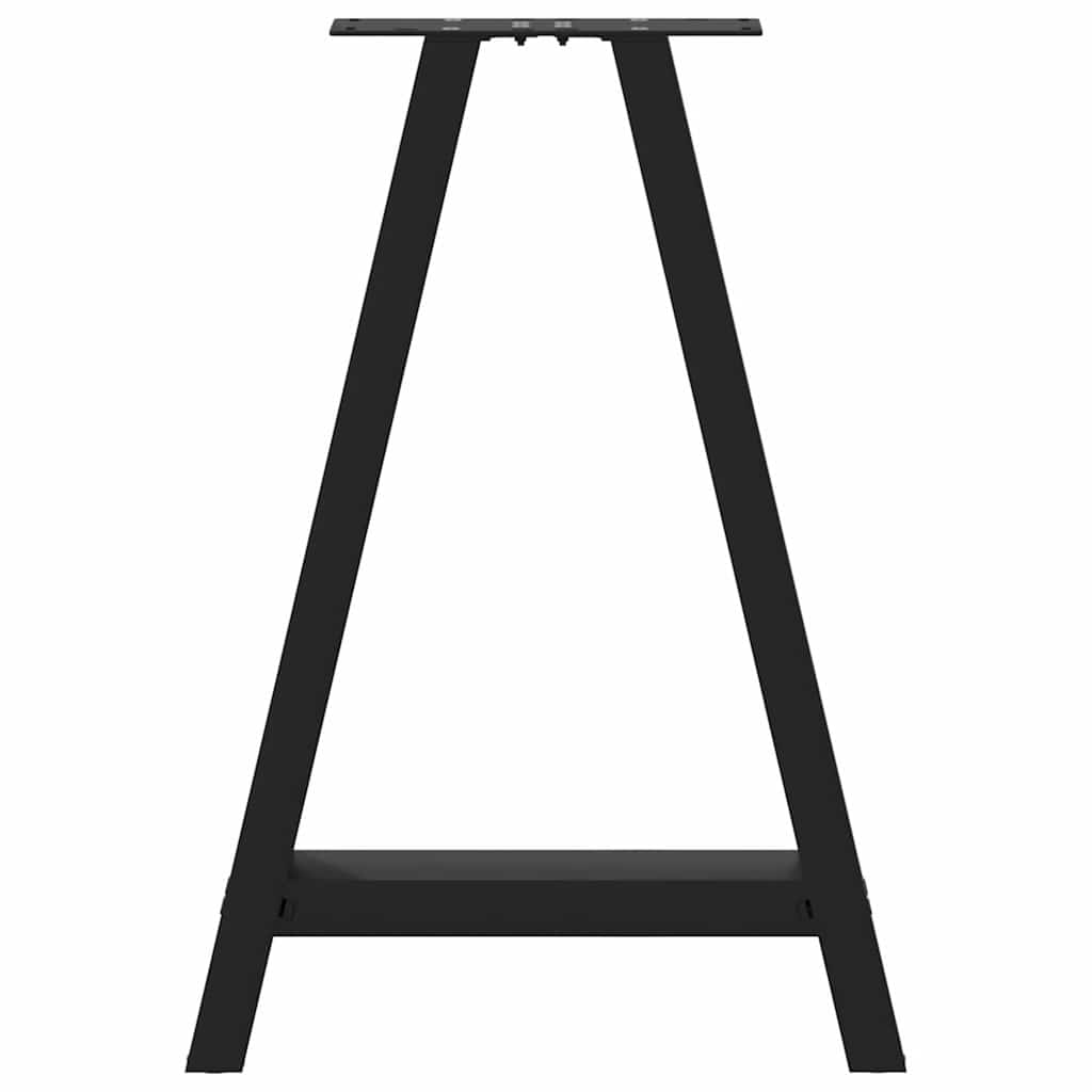 Pieds de table à manger en forme de A, 2 pièces, noir, 50 x (72-73) cm, acier - XIOS