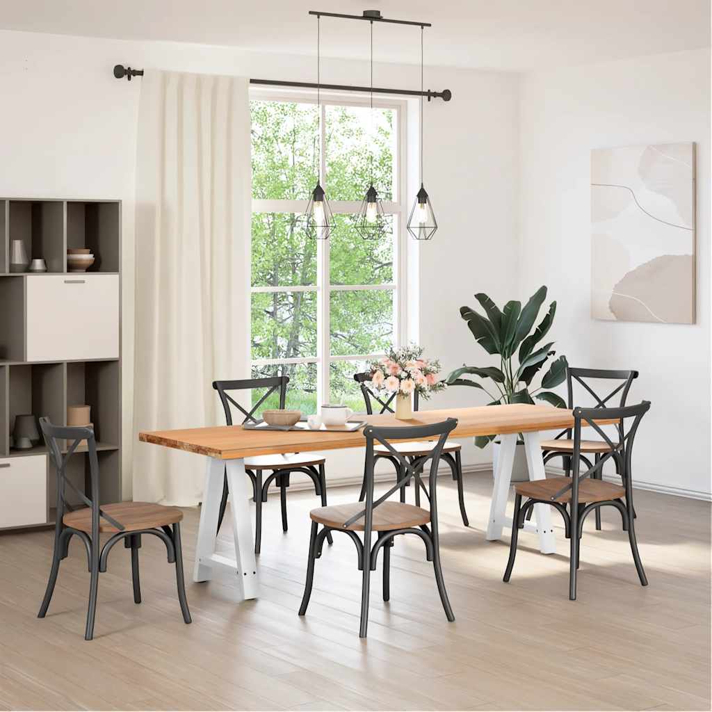 Pieds de table à manger en forme de A, 2 pièces, blanc, 50 x (72-73) cm, acier - XIOS