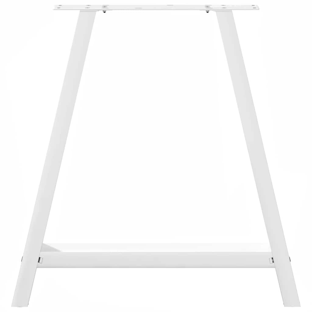 Pieds de table à manger en forme de A 2 pièces Blanc 80 x (72-73) cm Acier - XIOS