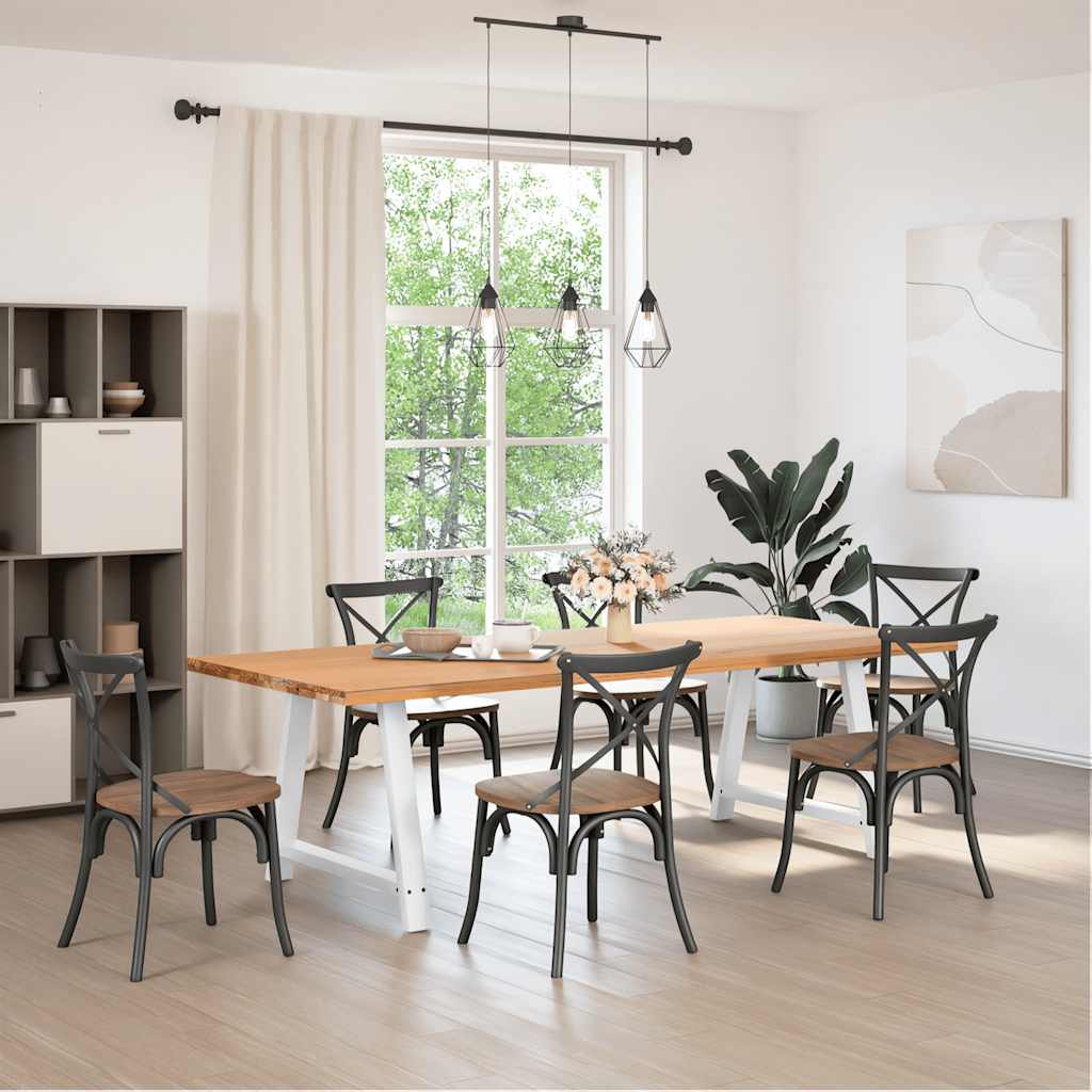 Pieds de table à manger en forme de A 2 pièces Blanc 90 x (72-73) cm Acier - XIOS