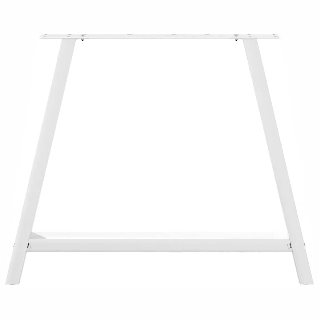 Pieds de table à manger en forme de A 2 pièces Blanc 90 x (72-73) cm Acier - XIOS