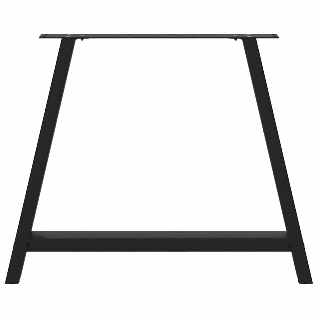 Pieds de table à manger en forme de A, 2 pièces, noir, 100 x (72-73) cm, acier - XIOS
