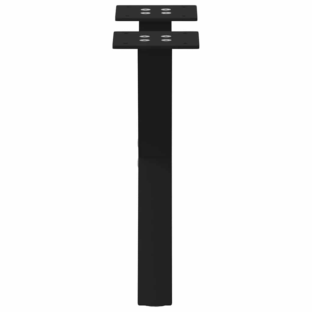 Pieds de table basse en forme de X, 2 pièces, noir, 30 x (30-31) cm, acier - XIOS