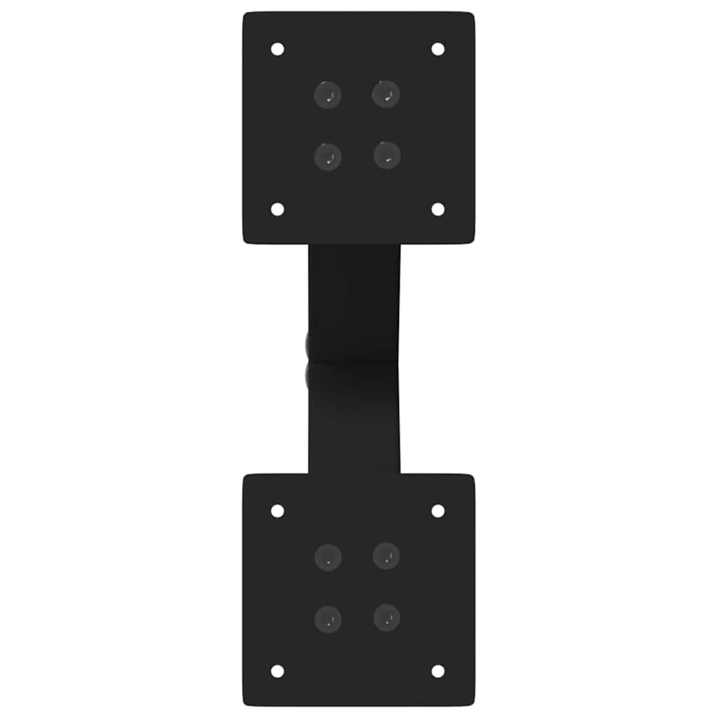 Pieds de table basse en forme de X, 2 pièces, noir, 30 x (30-31) cm, acier - XIOS